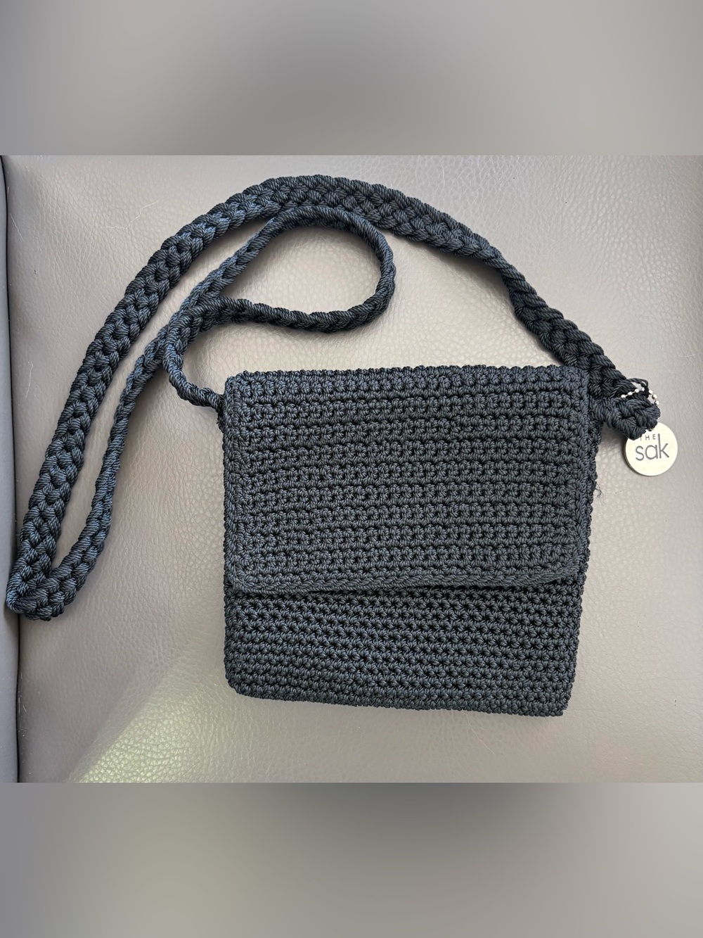 The Sak Crochet Crossbody Bag with Interior Zip Pocket